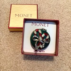 Monet Candy Cane Trinket Box